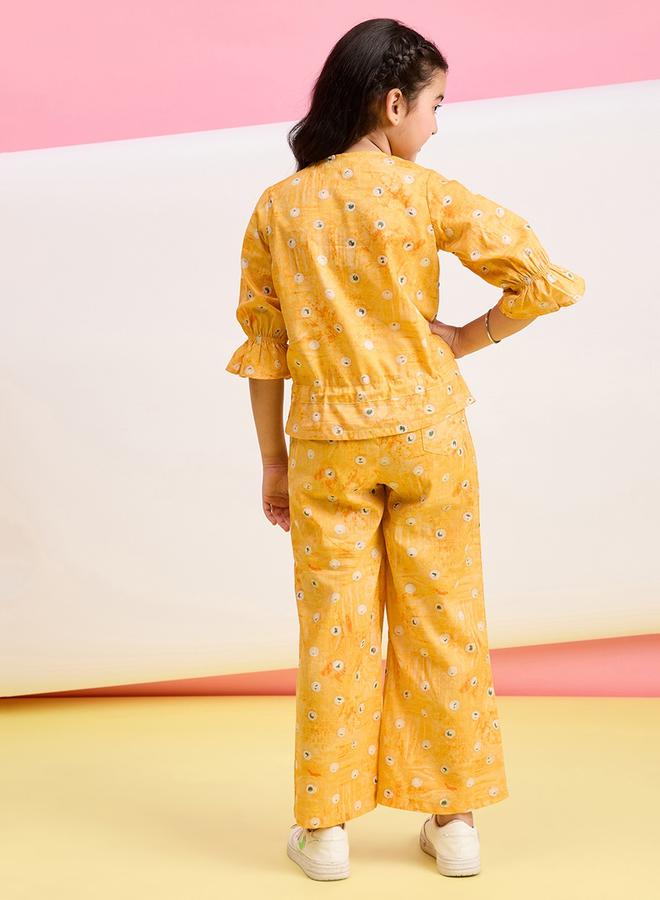 Stylo Bug Floral Print 3/4 Sleeves Top and Pants Set - Image 4