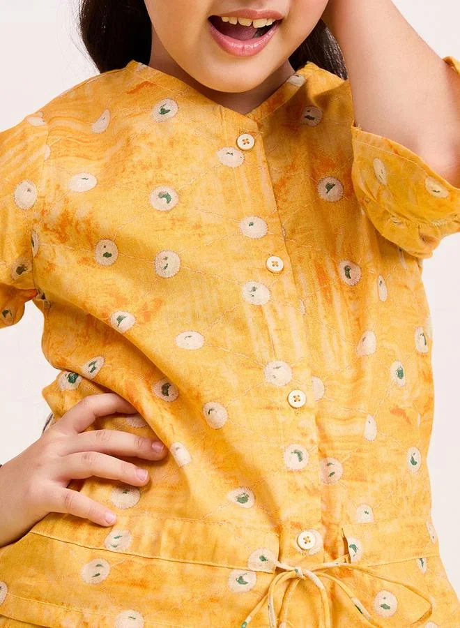 Stylo Bug Floral Print 3/4 Sleeves Top & Pants Set by Styli