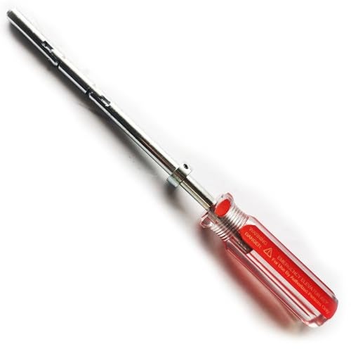 YnFag Elevator Drop Key Double Knuckle Emergency Drop Key Red Handle with Printed Warning 1 - Image 3