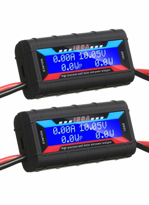 Current Analyzer, 2pcs 150A High Precision Meter Power Analyzer Battery Consumption Performance Amp Meter Power Monitor with Backlight Digital Lcd Screen for Tester Circuit