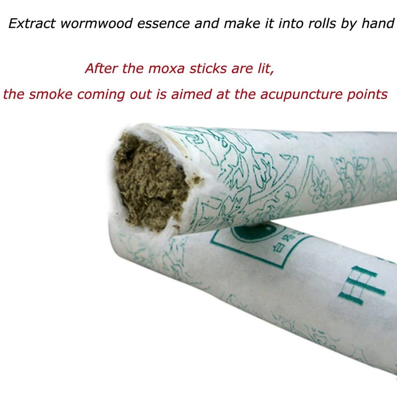 AMTOOCH Moxa Sticks Natural Mugwort Rolls Pure Handmade 3-Years Purity Wormwood for Moxibustion ï¼ˆ10 per Boxï¼‰ - Image 2