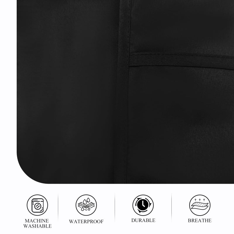 RRBXIA Smock Apron Cobbler Apron with Side Ties and 2 Deep Pockets Unisex Apron for work kitchen (Black, Regular) - Image 4