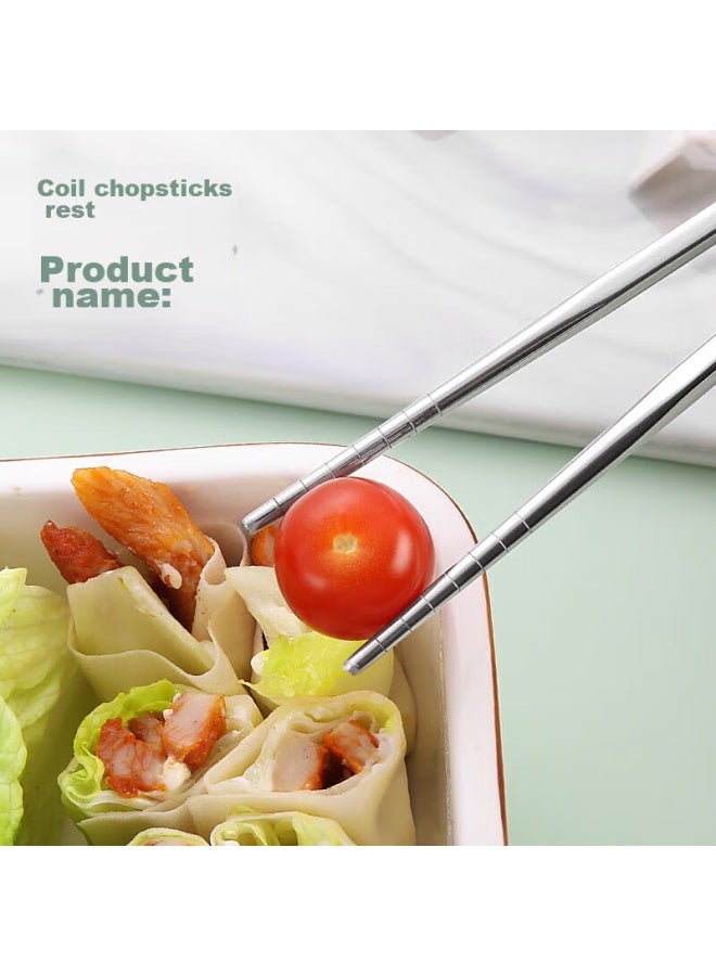 MAX COOK Meichun (maxcook) 304 Stainless Steel Chopsticks And Spoon Cutlery Set, Portable Three-piece Chopsticks And Spoon Set, Cream White Mcgc0598 - Image 5