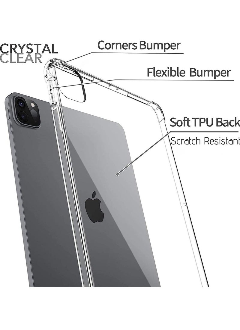 vesus Silicon Clear Case for iPad Pro 12.9'' (5th Gen ) 2021, TPU Shockprooof Back Cover, Slim-Fit Protective Case for iPad Pro 12.9 inch 5th Generation, - Image 3