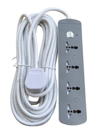 10 Meter Multi  Power Strips Extension Cord | 4 Sockets Universal Plug Adapter with 10Meter Extra Long Cable Bold Extension Cable | Power Socket | Extension Board | Extension Cable | Extension Socket For Home ,Office ,Kitchen ,Travel And More ((10Meter)) ((Multi)) - pzsku/Z66485E13E4B17DE91C35Z/45/1741280996/bfb9c639-284d-44a2-8883-4407b13ce4a2