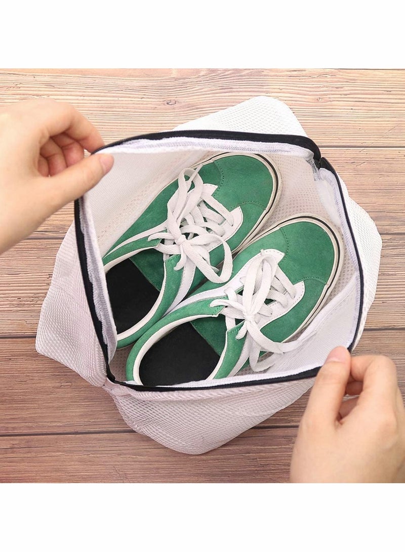KASTWAVE Shoe Wash Bags 3  Pieces Reusable Laundry Bag Mesh Washing Cleaning Bag with Zip Closure for Sneakers Socks Bras Fit up to Men’s Size 12 Travel Organization Bag Shoe Dryer (24CM*42CM) - Image 4