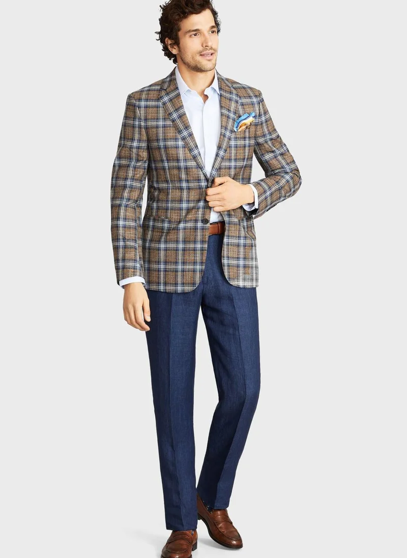 Brooks Brothers Checked Slim Fit Blazer