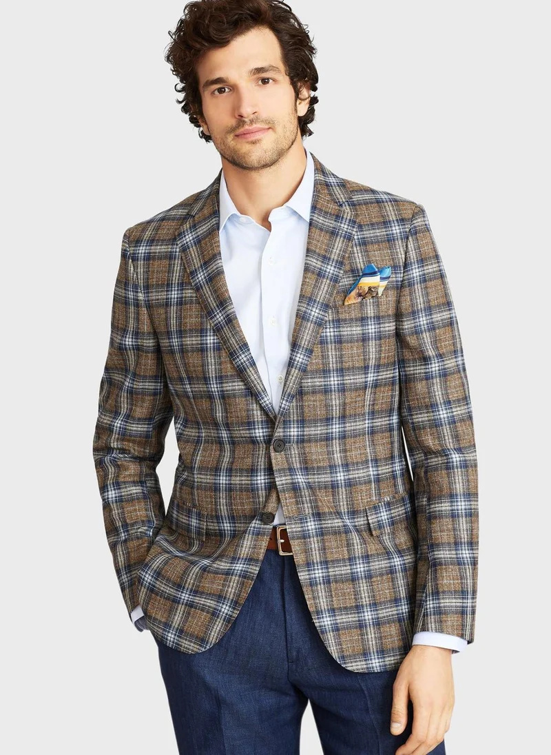 Brooks Brothers Checked Slim Fit Blazer