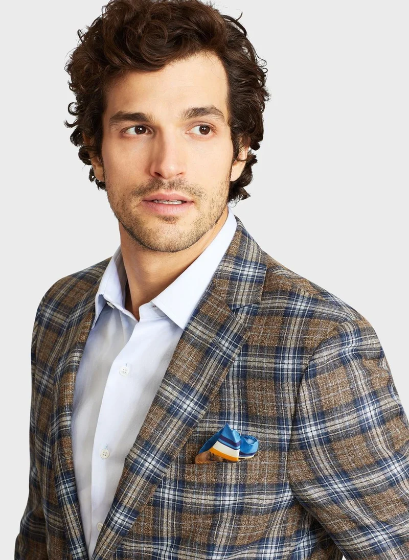 Brooks Brothers Checked Slim Fit Blazer