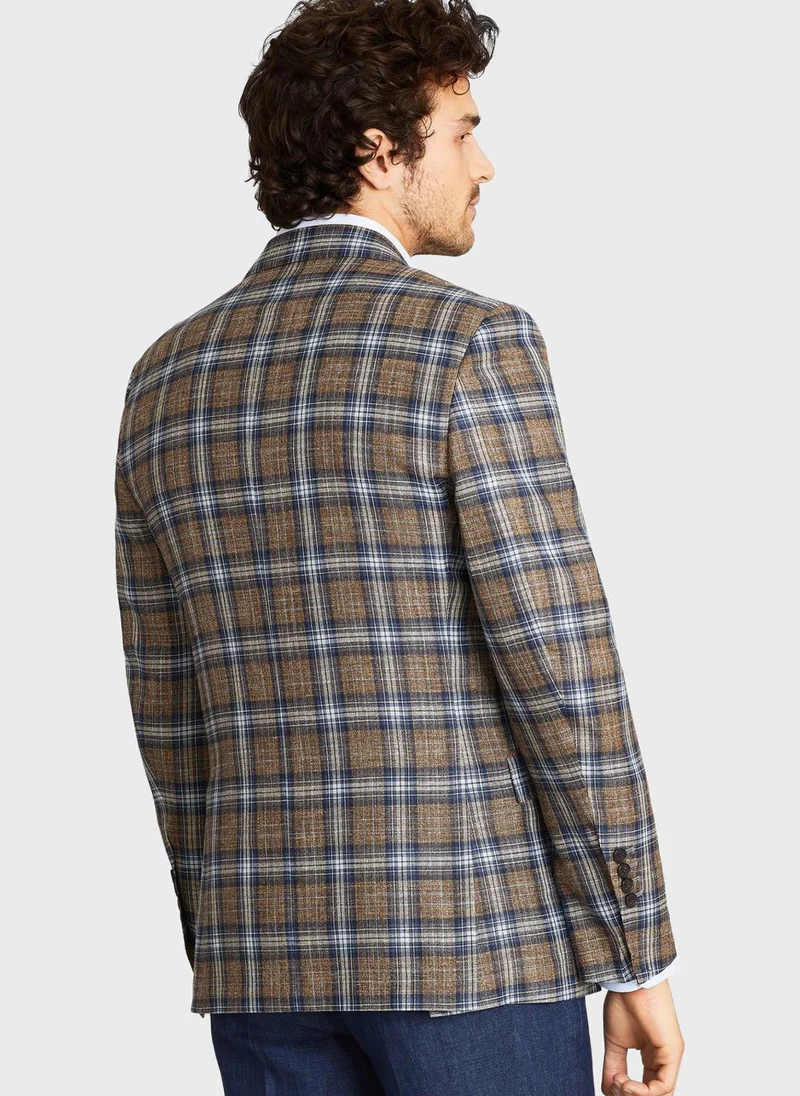 Brooks Brothers Checked Slim Fit Blazer