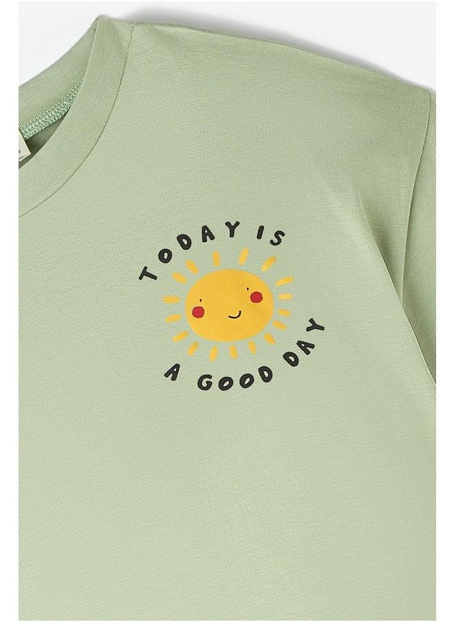 JUNE - June Printed Tshirt Light Green - Image 1