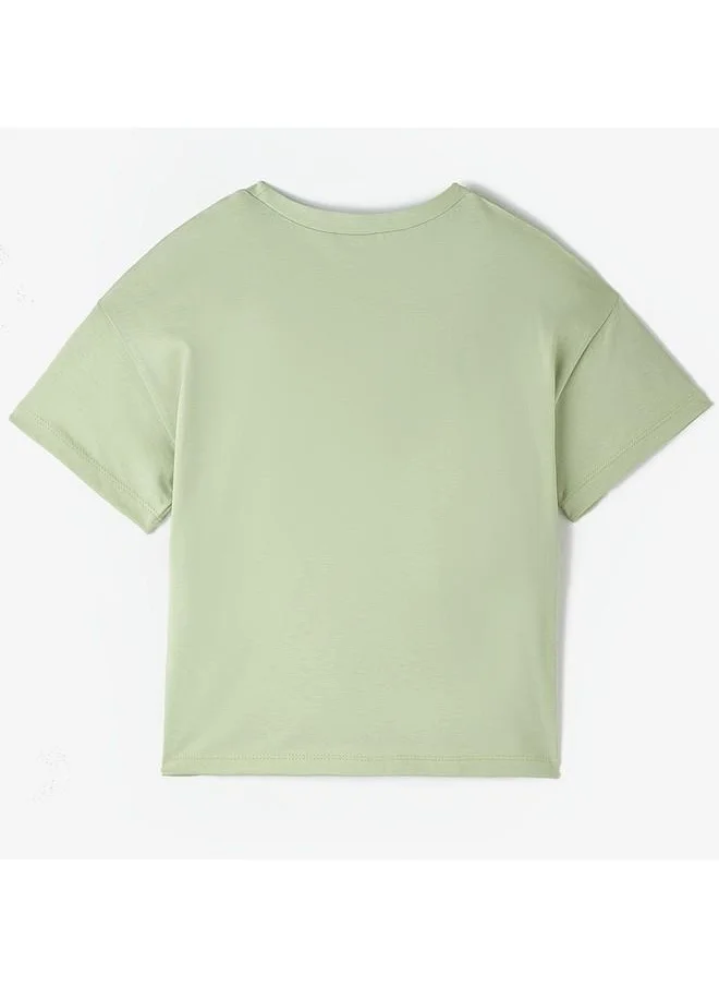 JUNE June Printed Tshirt Light Green