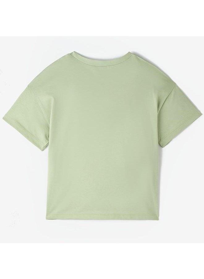 JUNE - June Printed Tshirt Light Green - Image 1