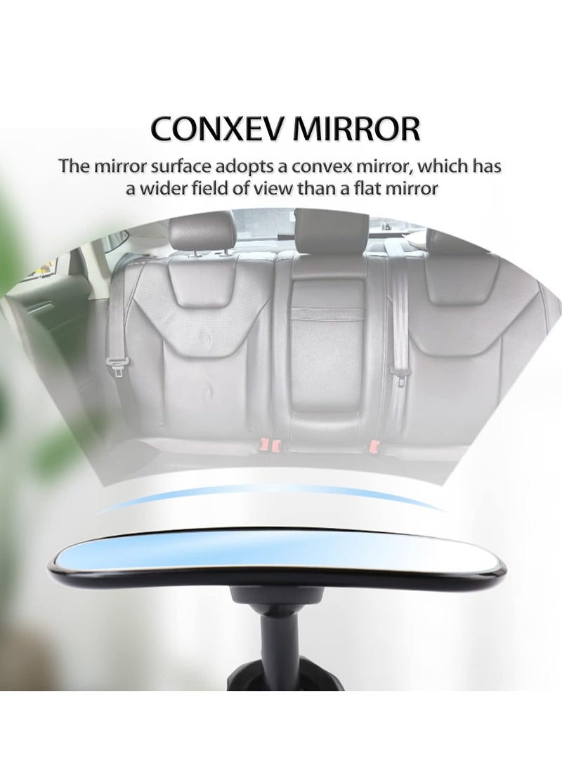 SOLARAE Car Mirror for Baby, Universal Car Interior Rearview, Baby Mirror Wide Angle Convex Mirror, Clip-on Mirrors, Baby Mirror for Car Seat, Mirror Rear Facing, for Viewing Rear Passengers, Clear View - Image 4