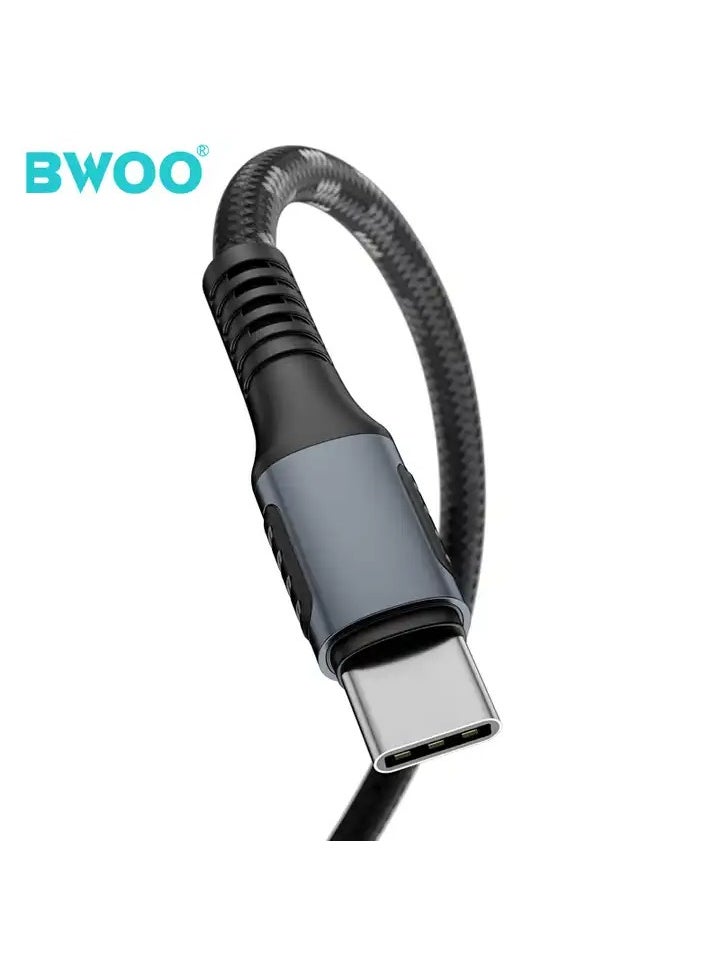BWOO - High-Grade 5A Nylon Braided Type-C Fast Charging USB Cable by BWOO for Smartphones - Image 1
