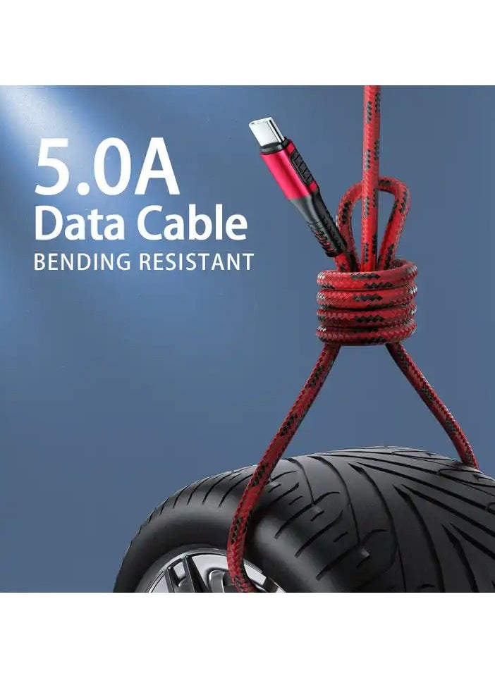 BWOO - High-Grade 5A Nylon Braided Type-C Fast Charging USB Cable by BWOO for Smartphones - Image 1