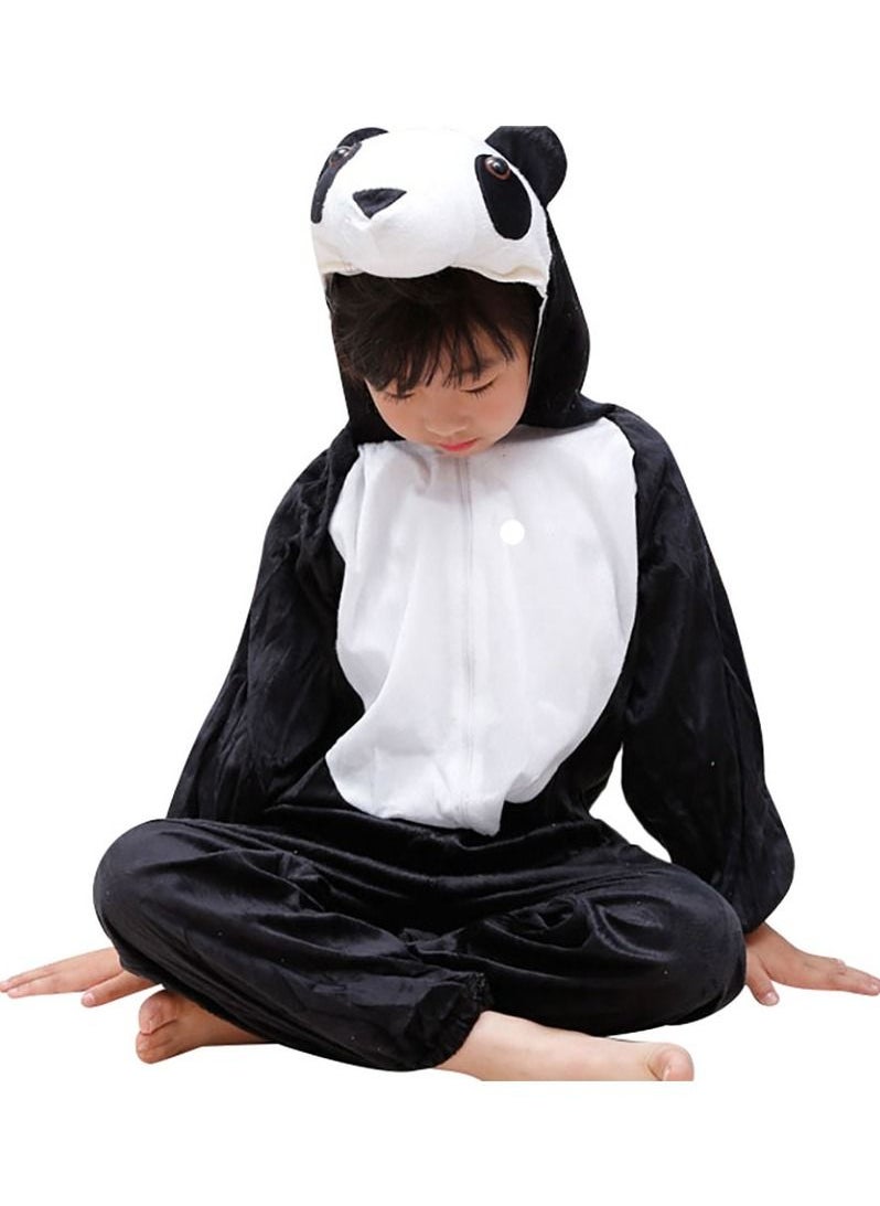 Brain Giggles Brain Giggles Panda Animal Plush Costume Halloween Carnival Animal Jumpsuit Design for Kids Boys & Girls -Large  - Image 1