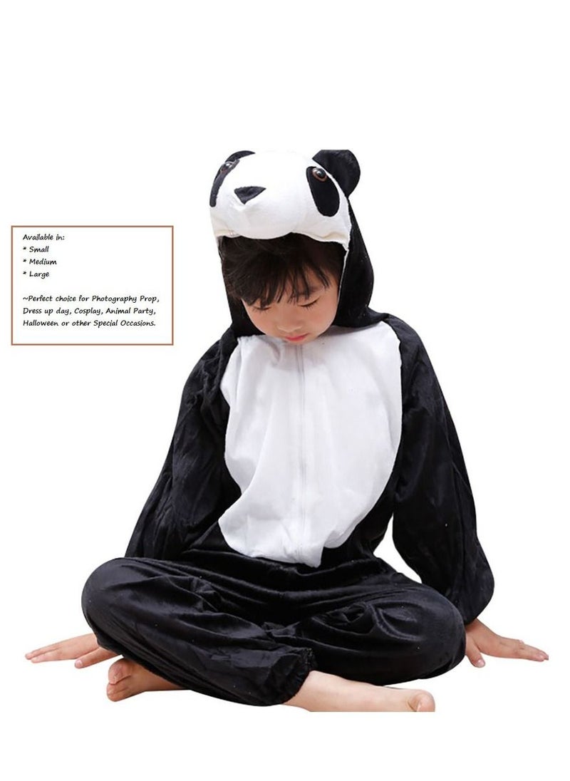 Brain Giggles Brain Giggles Panda Animal Plush Costume Halloween Carnival Animal Jumpsuit Design for Kids Boys & Girls -Large  - Image 5