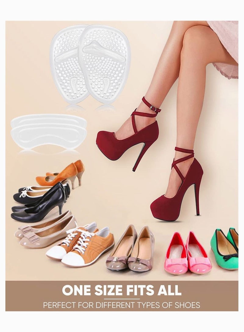 سيوسي إدراج قبضة الكعب ومنصات مشط ، Syosi أحذية سليكون ناعمة من السيليكون كعب القدم الكبير إدراج النساء الرجال ، لآلام القدم ، الوقاية من نفطة ، واقي الكعب العالي ، والأحذية السائبة 6 أزواج - Image 5