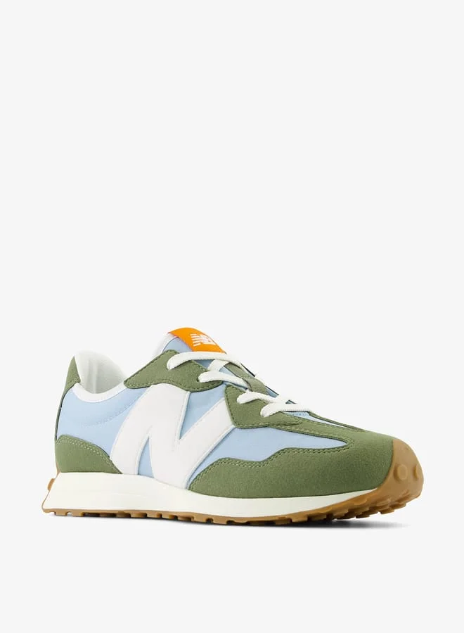 نيو بالانس Boys' Colourblock Sports Shoes with Lace-Up Closure