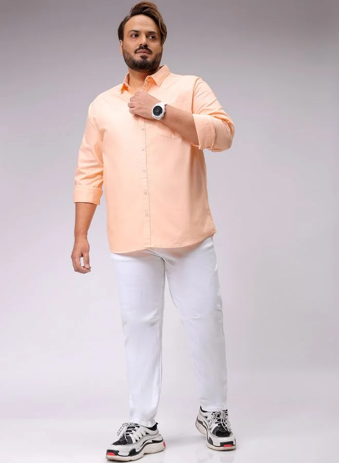 هاردسودا Men Plus Size Carrot Fit Solid Mid-Rise Stretchable Jeans