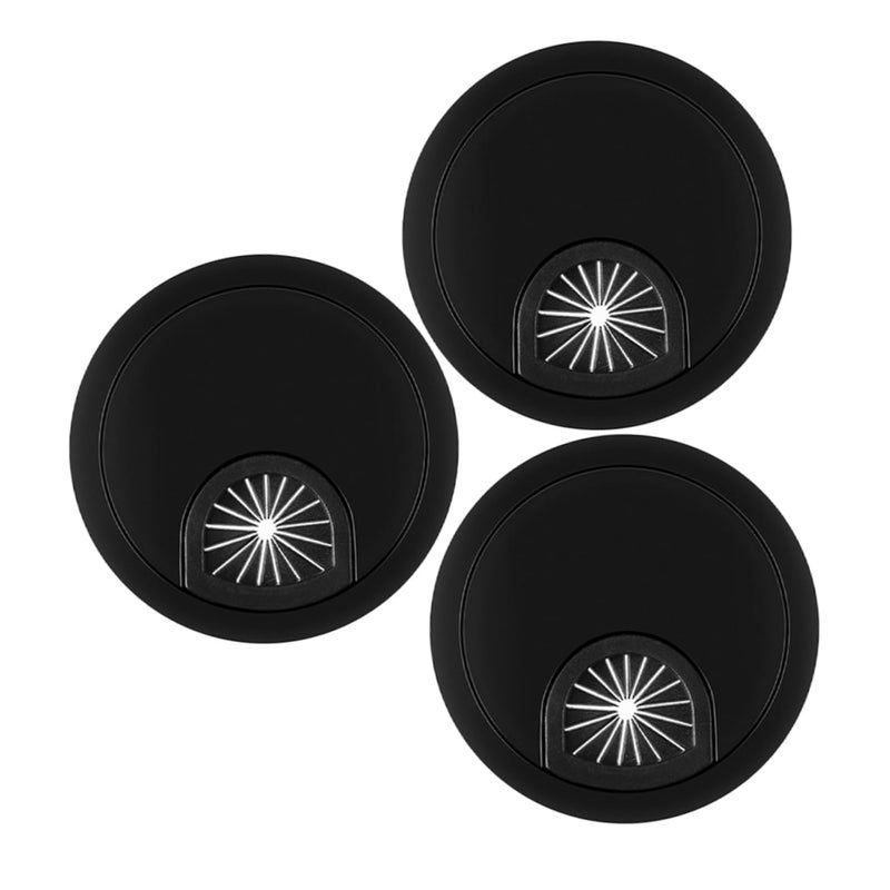 Zinc Alloy Desk Cable Grommet 3 Pack Round Hole Cover Wire Management Durable Insert - Image 2