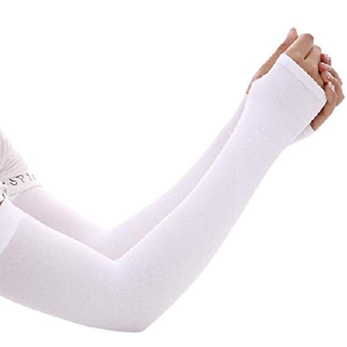 Dressify®High Performance Fingure Arm Sleeves for Athletic Fingure Arm Sleeves Perfect for Cricket, Bike Riding, Basketball, Baseball, Running & Outdoor Activities White, Grey, Sky Blue - Image 3