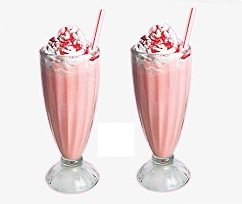 CYNFLEES Glassware falooda Glass Mug for Water Juice Ice Cream Wine Milkshake Faluda Smoothie and Cocktails 350ml Set of 6 pcs - Image 3