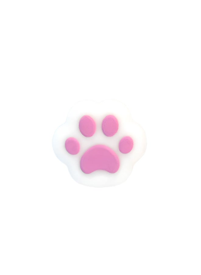 AMOGMO Special-shaped Cat Claw Rocker Cap For Switch Handle Silicone Non-slip Game Rocker Protection Cap-Product Color:White Background Powder Cat Claws (1000 Per Pack)  - Image 1
