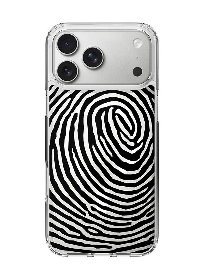 Stylizedd Classic Clear MagSafe Case for iPhone 17 Pro Max , Hybrid Soft Case Flexible Edges Anti Drop TPU PC Gel Thin Transparent Cover [ Designed for iPhone 17 Pro Max ] - Finger Prints - Image 1