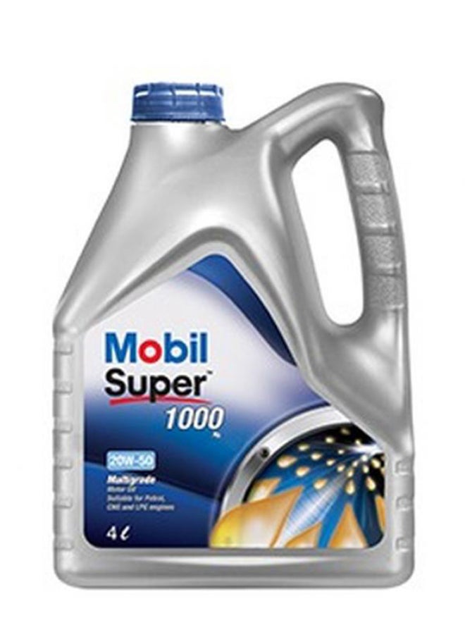 Mobil Engine Oil - Super 1000 20W50 Mineral SL/SN Plus - 4L 