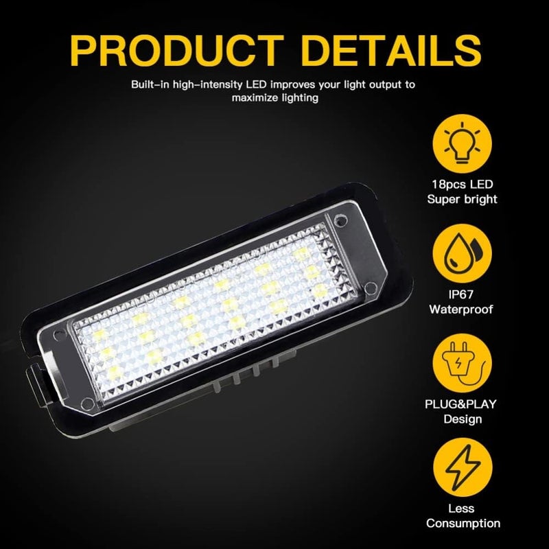 QASULER LED Number License Plate Light for VW Models - Image 2