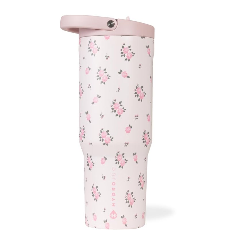 زجاجة ماء هيدروجوج الرياضية من الفولاذ المقاوم للصدأ مع قشة معزولة بالفراغ سعة 32 أونصة مقاومة للتسرب تصميم مريح قابلة لإعادة الاستخدام آمنة في غسالة الصحون قاعدة مطاطية متينة للاستخدام في الصالة الرياضية أو في الهواء الطلق وايلدروز