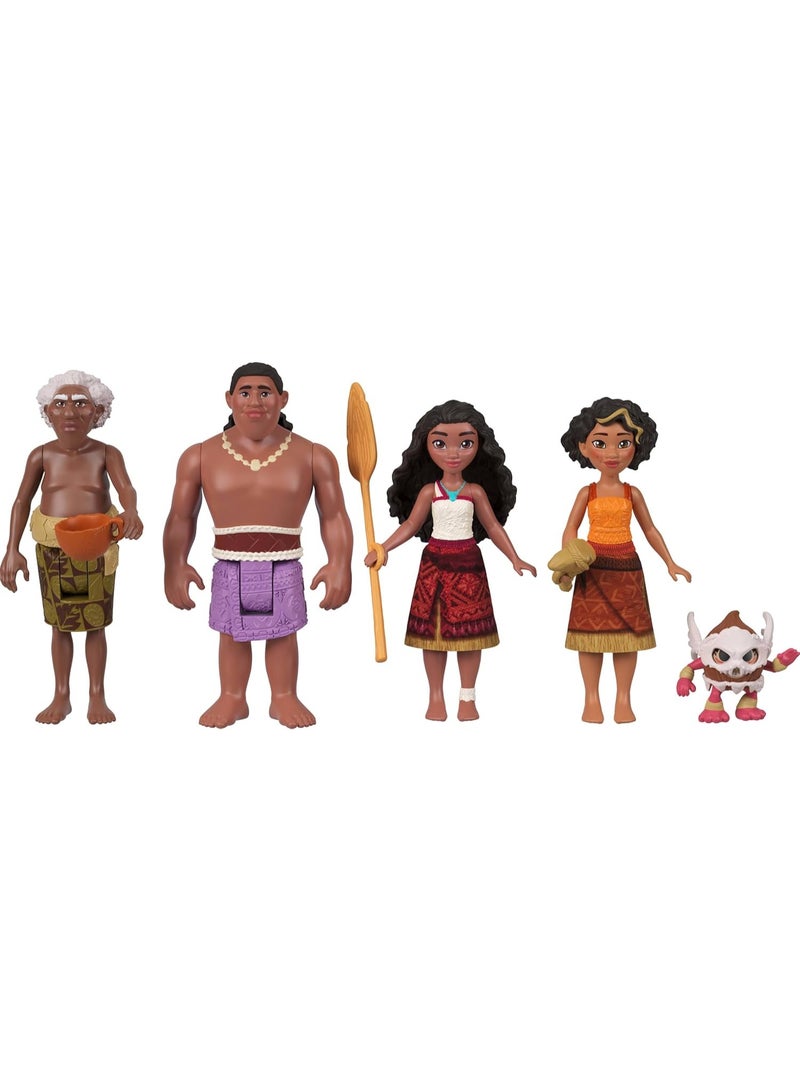 Disney Princess مجموعة لعب قارب موانا مع 5 شخصيات صغيرة في ملابس مميزة - Image 5