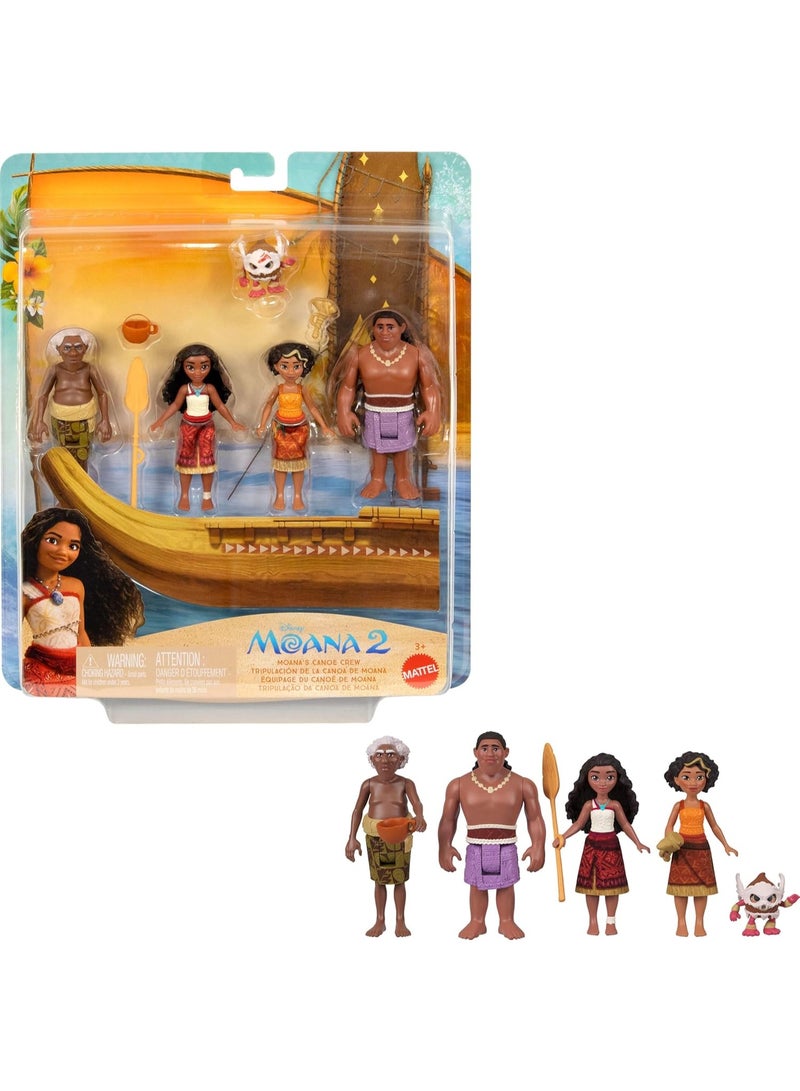 Disney Princess مجموعة لعب قارب موانا مع 5 شخصيات صغيرة في ملابس مميزة - Image 1