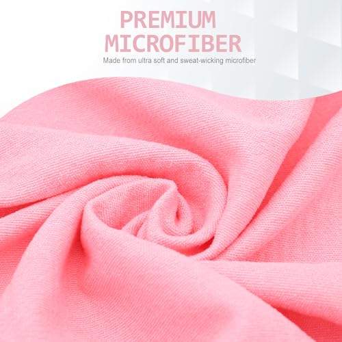 Eunzel Yoga Towel,Hot Yoga Mat Towel with Grip Dots Sweat Absorbent Non-Slip for Hot Yoga, Pilates and Workout 24" x72", Pink - Image 5