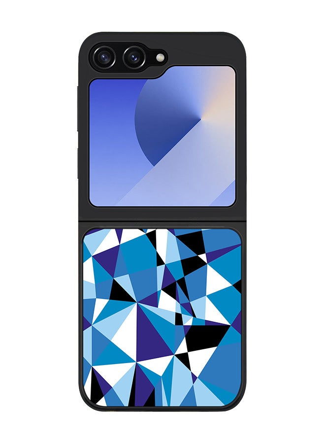 Stylizedd Rugged Black edge case for Samsung Galaxy Z Flip7 FE, Slim fit Soft Case Flexible Rubber Edges Anti Drop TPU Gel Thin Cover -  Crystal Prism - Image 1