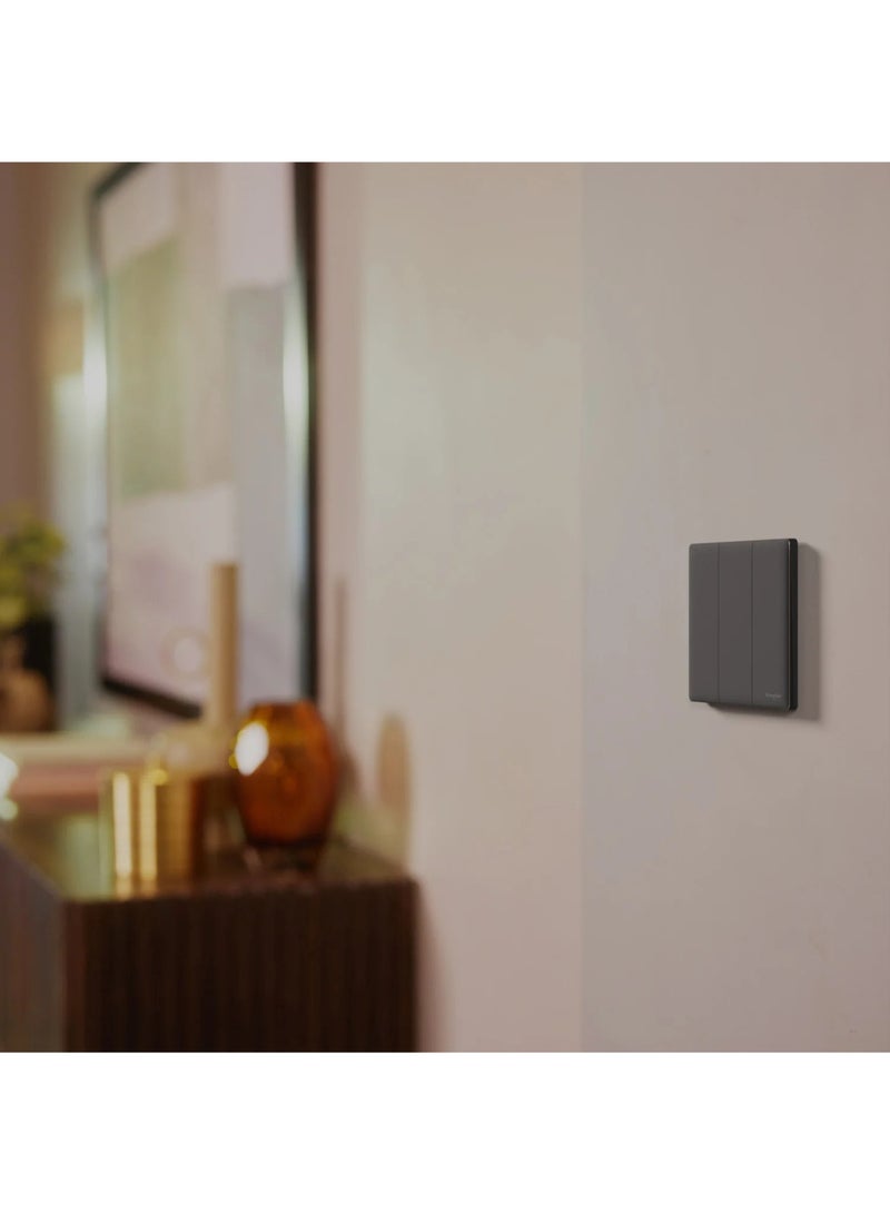 Schneider Electric Switch, Unica X, 1 way, 16AX, 250V, 3 gangs, jet black - NUX33_1_JB - Image 5