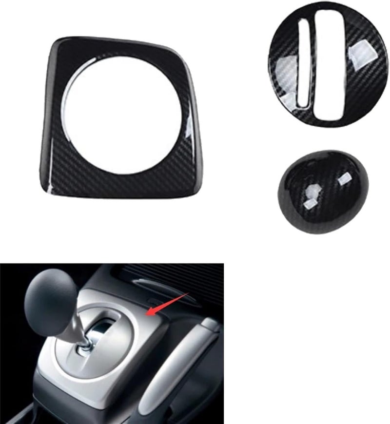 Yurefax Carbon Fiber Gear Shift Panel Trim for Civic - Image 4