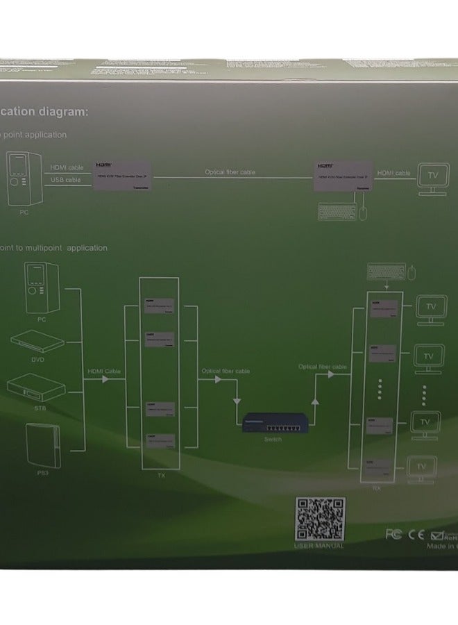 HDMI 20KM KVM Fiber Extender Over IP | Long-Distance Signal Transmission | USB, HDMI, and Ethernet Support | 4K Resolution | TCP/IP Standard - Image 4