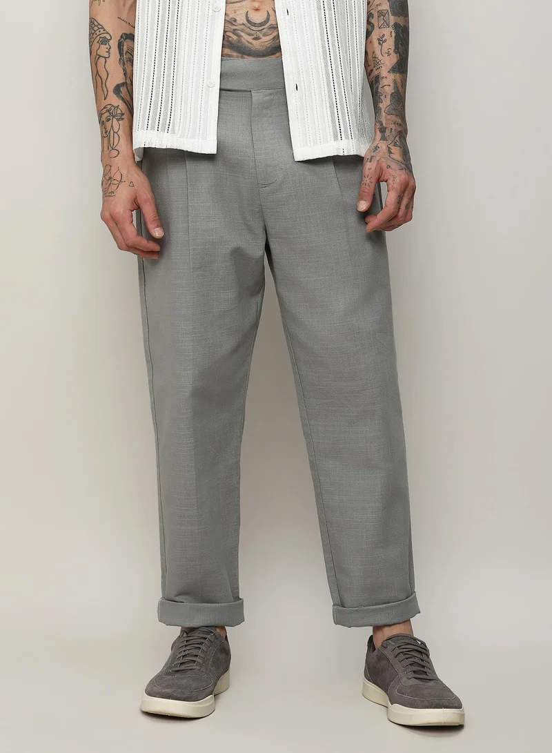 Campus Sutra Lightweight - Solid Tailored Trousers