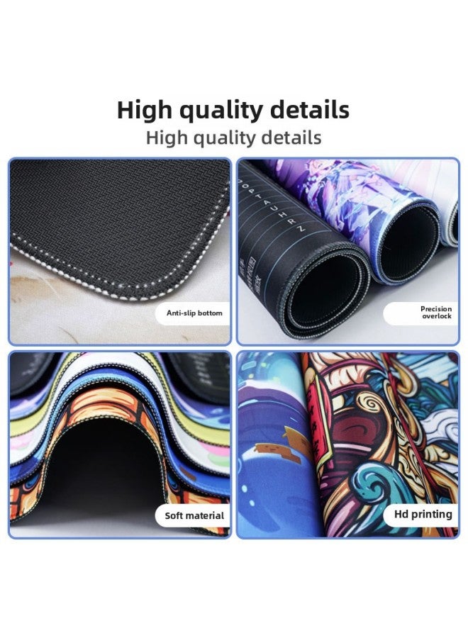 Chinese Style Mouse Pad Large Thickened Pad National Fashion Fresh Ink Painting Ancient Style Waterproof Table Mat Gift Office Keyboard Mat-Color:300*800*3mm-Pattern:National Fashion Ink Painting  - Image 4