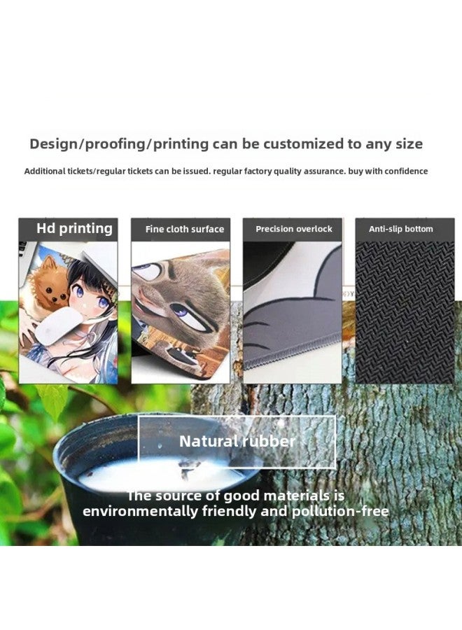 Chinese Style Mouse Pad Large Thickened Pad National Fashion Fresh Ink Painting Ancient Style Waterproof Table Mat Gift Office Keyboard Mat-Color:300*800*3mm-Pattern:National Fashion Ink Painting  - Image 3