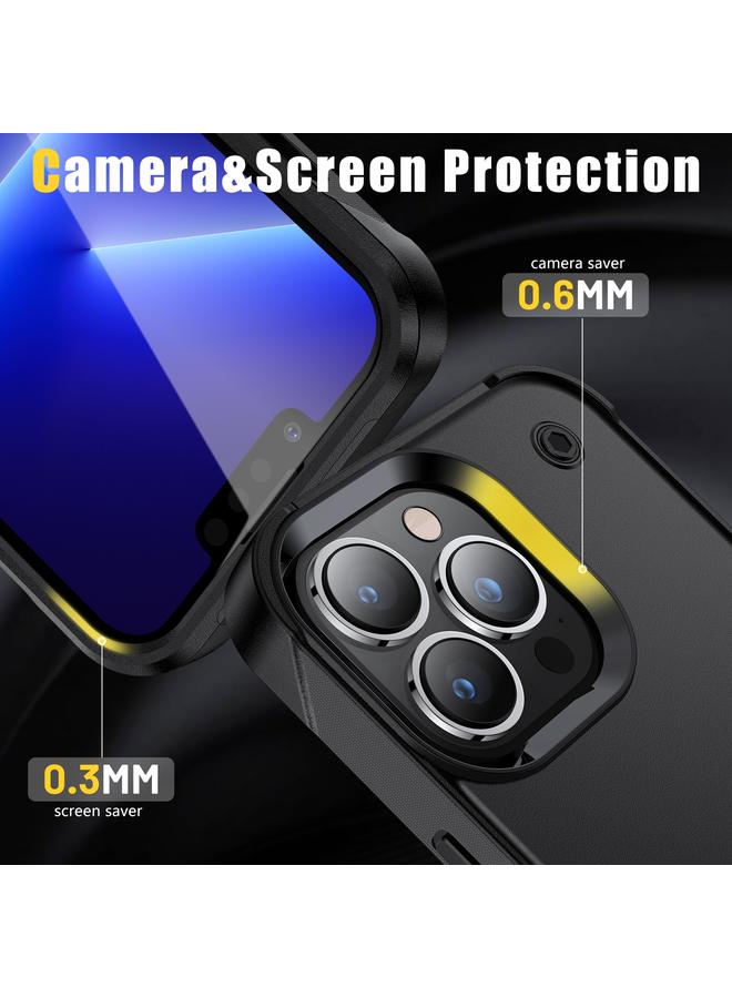 إيروريكس جراب هاتف مقاوم للصدمات من البولي كربونات والبولي يوريثين الحراري مع حامل لهاتف iPhone 14 Max - Image 3