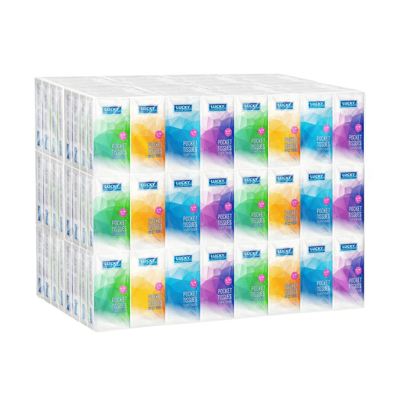 lucky super soft Premium Facial Tissues Travel and Pocket Size Bulk 192 Packs 10 Tissues per Pack 1920 Tissues Total