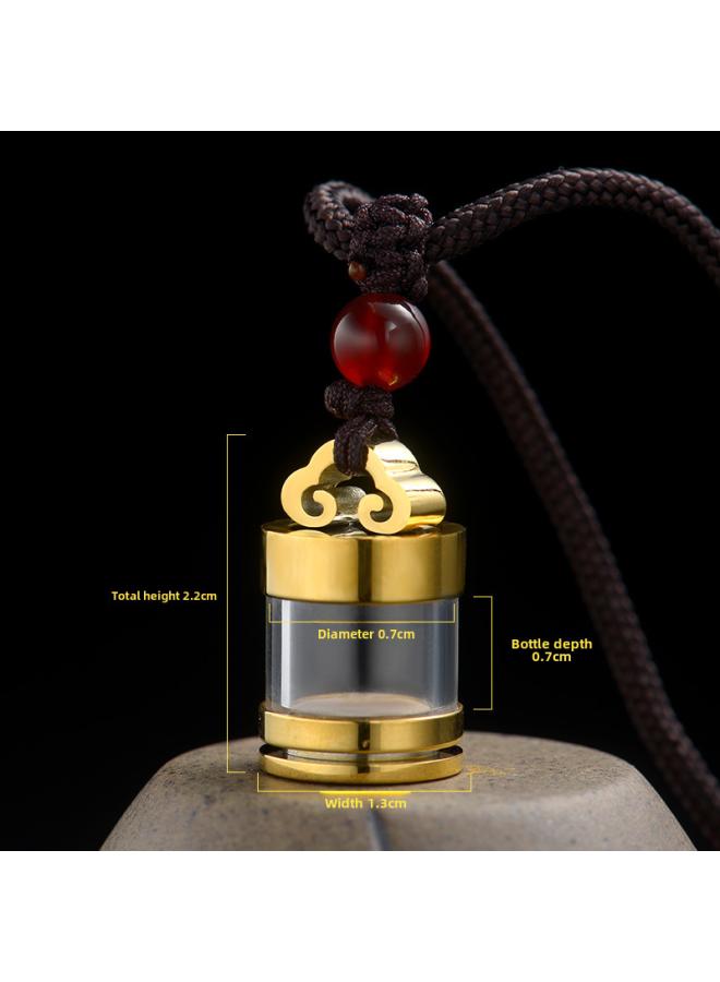 Titanium Steel Hollow Pendant Can Be Opened Cinnabar Pendant Crystal Pendant Gabu Bottle Stainless Steel Diy Accessories