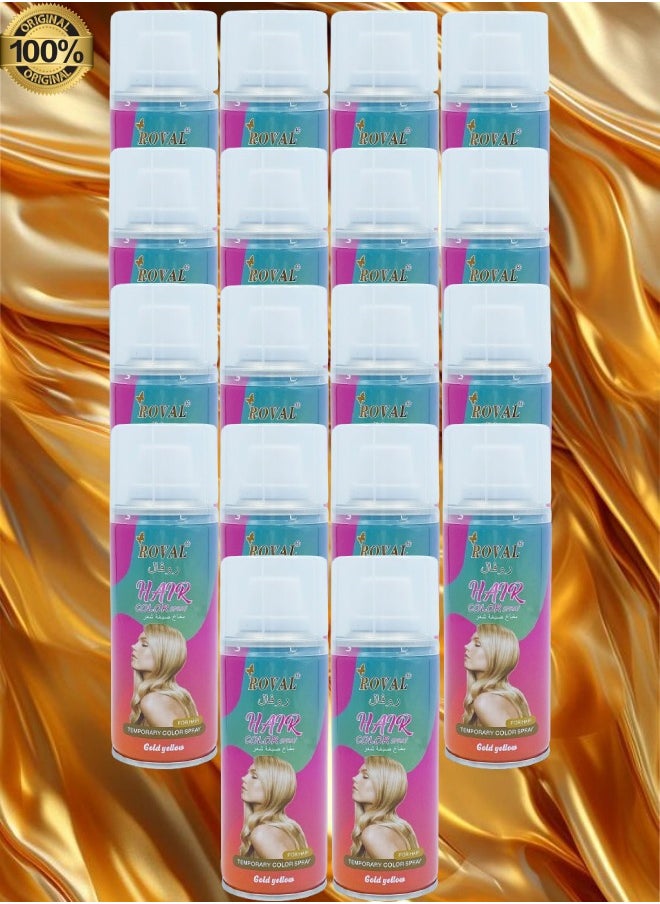 ROVAL - 18 Pieces Roval Temporary Hair Color Spray Gold Yellow - Image 1