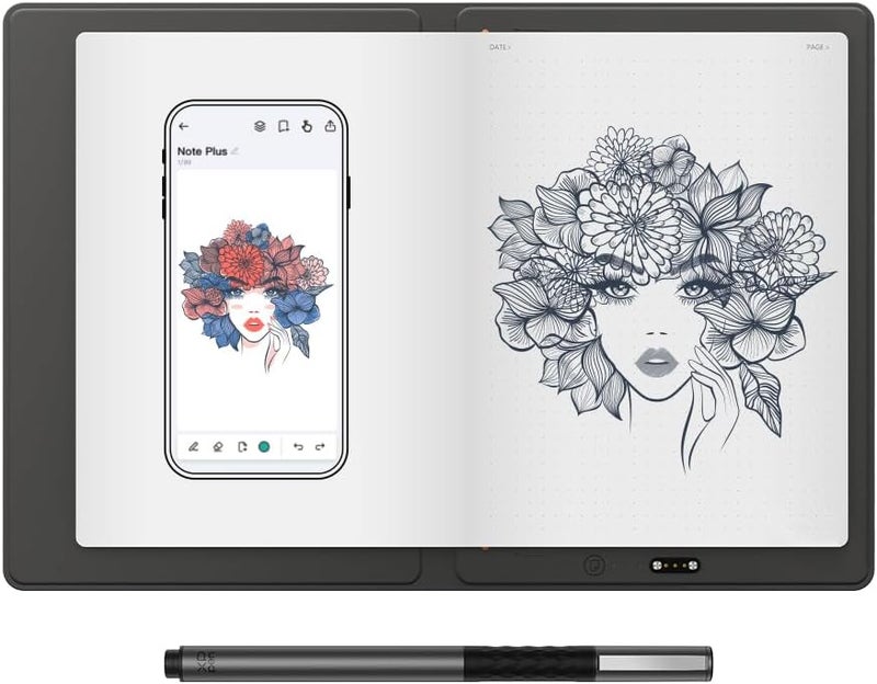 XPPen Note Plus Digital Notebook with Pen Syncs to Phone, Bluetooth Writing Tablet for Students, Wireless Smart Notebook for Sketching, Note-Taking, Digital Art & Meeting, Drawing Tablet - Image 1