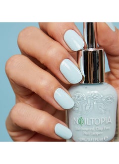Nailtopia Plantbased Chip Free Nail Lacquer Non Toxic Biosourced Longlasting Strengthening Polish That'S The Tea (Icy Blue) 0.41Oz  - Image 3