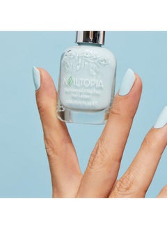 Nailtopia Plantbased Chip Free Nail Lacquer Non Toxic Biosourced Longlasting Strengthening Polish That'S The Tea (Icy Blue) 0.41Oz  - Image 4